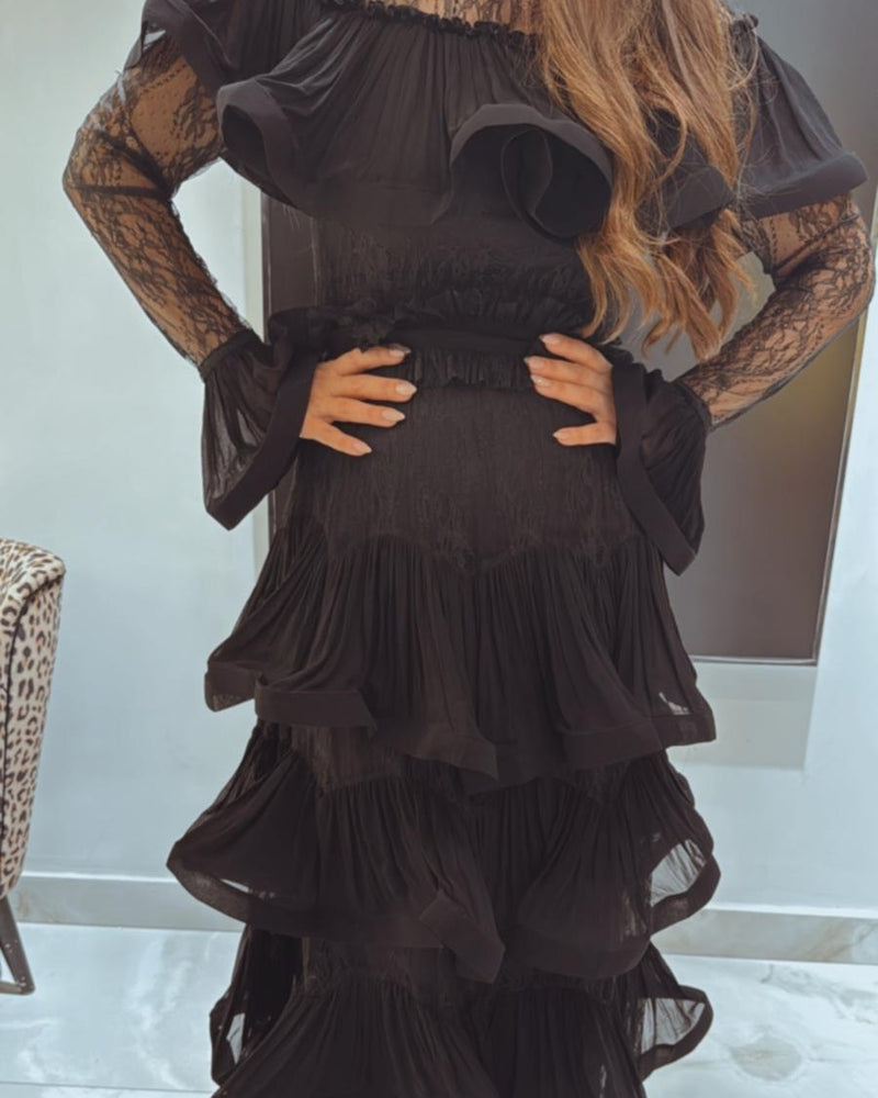 שמלת קומות מניפה