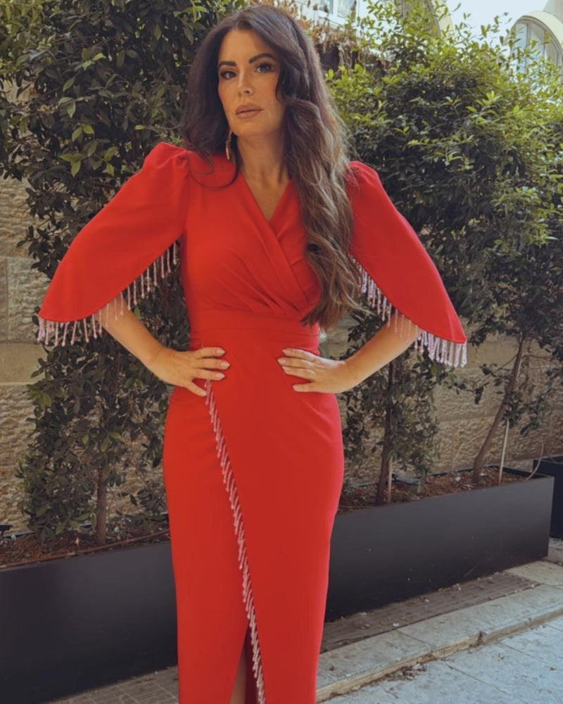 שמלת ערב אדומה