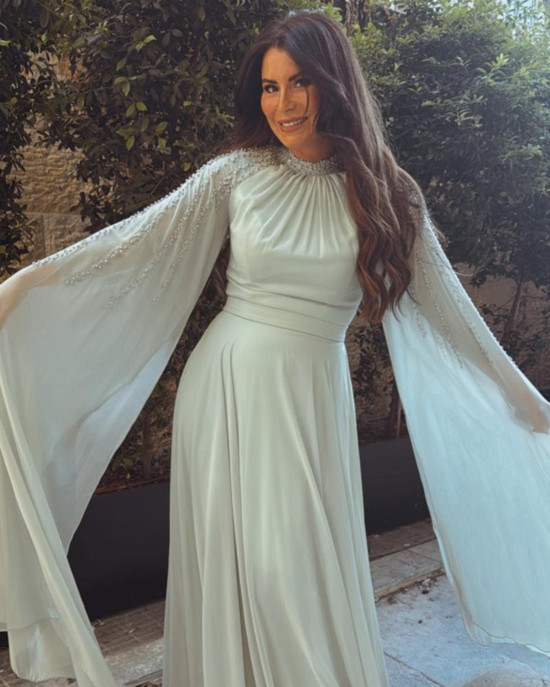 שמלת ערב שיפון ניטים