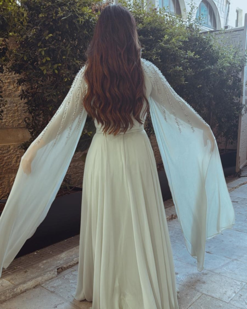 שמלת ערב שיפון ניטים