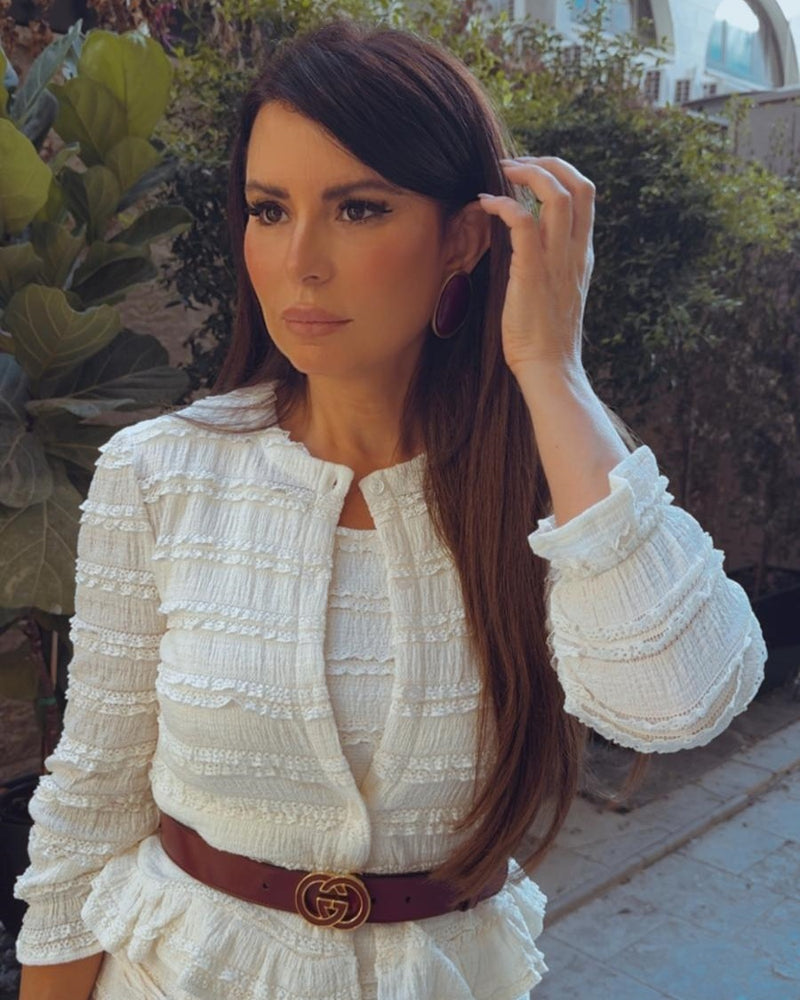 שמלת ועליונית תואמת סריג קומות