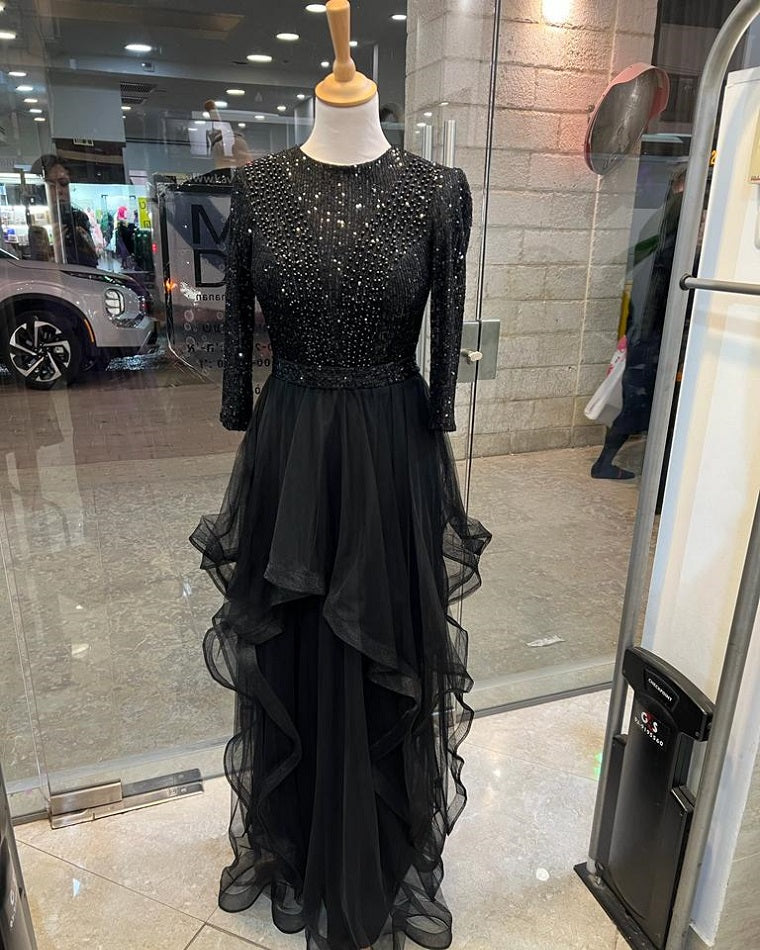 שמלת מקסי טול שחורה